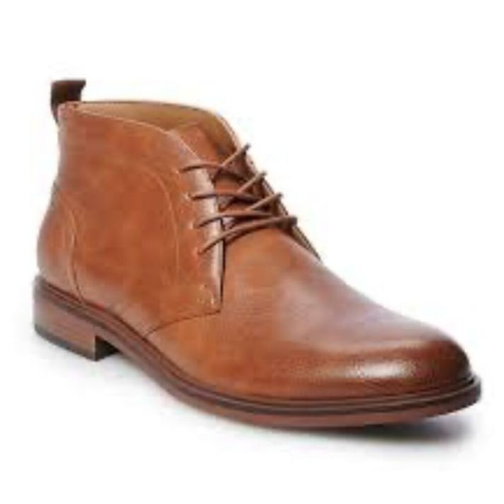 NWOT!! Aaron Men's Chukka Boots in Cognac Brown by Sonoma Size 10W